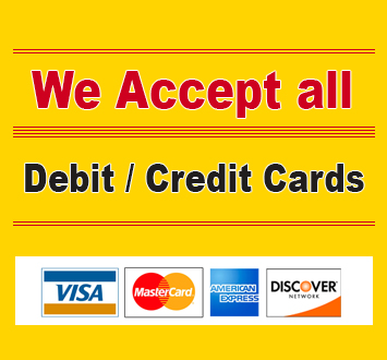 we accept all debit cards / credit cards